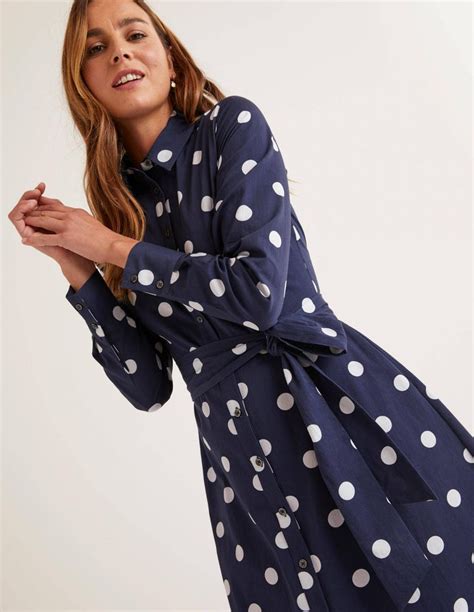 Bodens Chic Polka Dot Shirt Dress Is Your Next Spring Essential