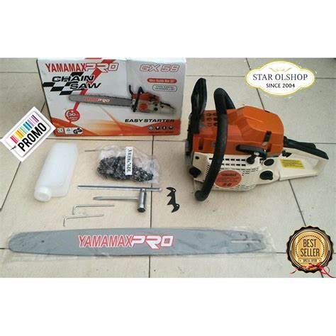 Mesin Gergaji Potong Kayu Yamamax Chain Saw Pro Gx Shopee Indonesia