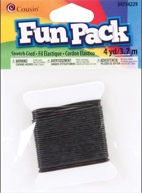 Cousin Fun Packs 4 Yard Stretch Cord Black