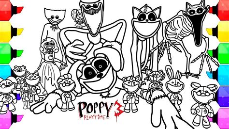 POPPY PLAYTIME Chapter 3 Coloring Pages How To Color All New Bosses