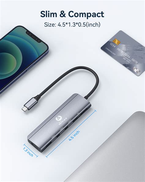 Usb C Hub Ablewe Usb C To Hdmi Multiport Adapter Thunderbolt To