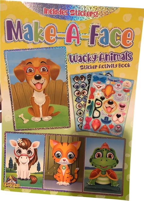 Amazon.com: Make-A-Face Silly Animals Sticker Activity Book : Toys & Games