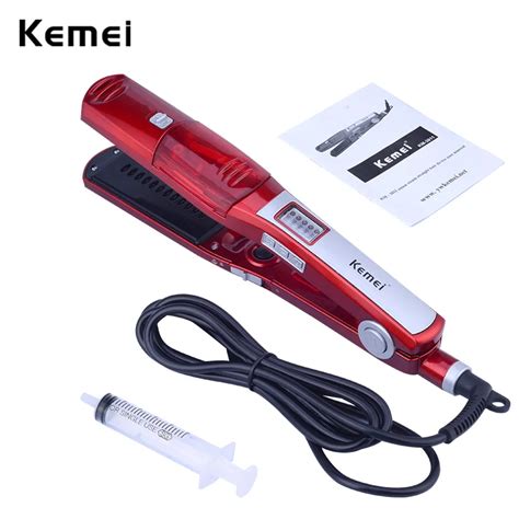 Kemei Professional Steam Hair Straightener Ceramic Vapor Flat Iron