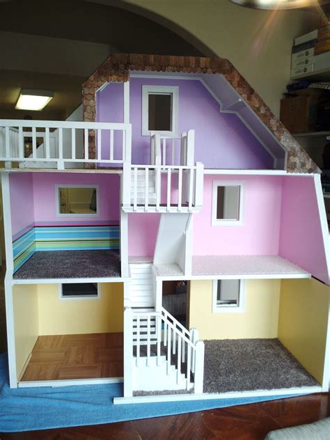 3 Story Custom Made Wood Barbie Doll House Wooden Dream Dollhouse New