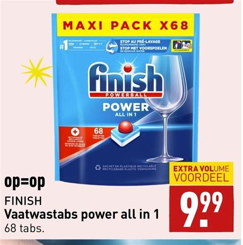 Finish Vaatwastabs In Power All In Aanbieding Bij Aldi