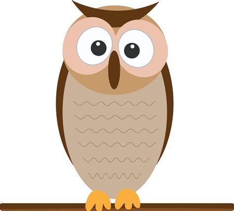 Brown owl ,illustration, vector on white background. 13574558 Vector ...