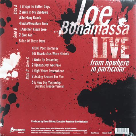 Joe Bonamassa Live From Nowhere In Particular