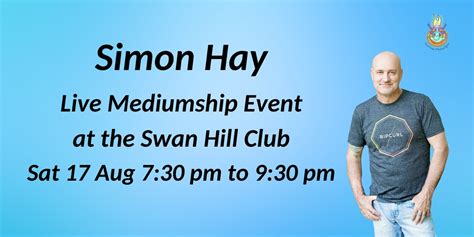 Aussie Medium Simon Hay At The Swan Hill Club