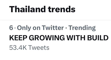 Nong Biu On Twitter RT Build Tweets Now Trending 6 In Thailand