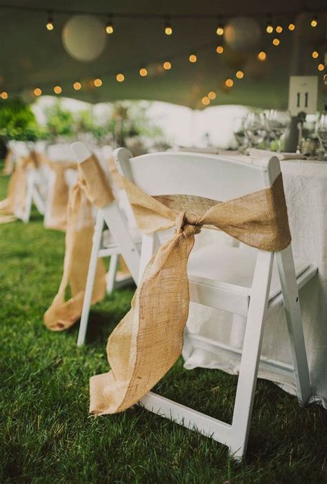 20 Rustic Country Burlap Wedding Chair Decor Ideas Roses Rings