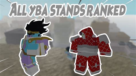 Yba All Stands Ranked Youtube