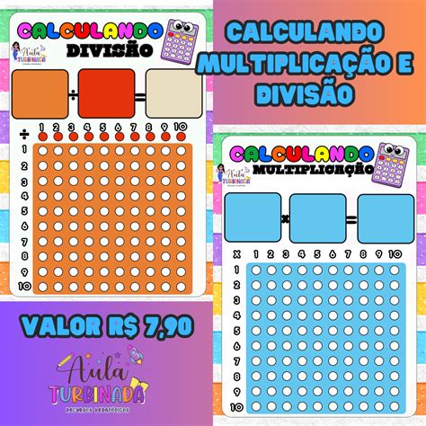O Que É Multiplicação E Divisão - Calculando - Multiplicação e Divisão - Loja Aula Turbinada ...
