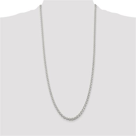 Sterling Silver 4 75mm Rolo Chain Diamonds By Monet