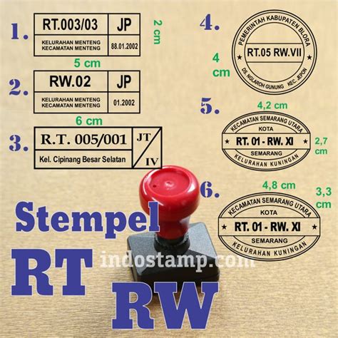 Jual Stempel Cap Rt Rw Kelurahan Kecamatan Desa Kota Otomatis Grosir