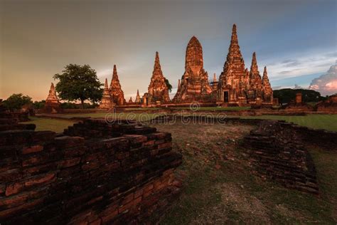 Wat Chaiwatthanaram stock photo. Image of landscape, asia - 98838816