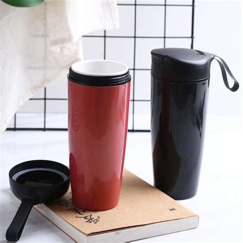 Ceramic Thermos Bottle Flask 600ml Double Wall Thermal Coffee Mug Leak