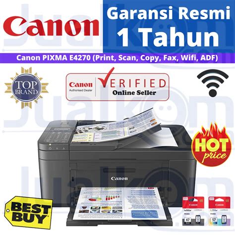 Jual Printer Canon PIXMA E4270 E 4270 Print Scan Copy Fax Wifi Duplex