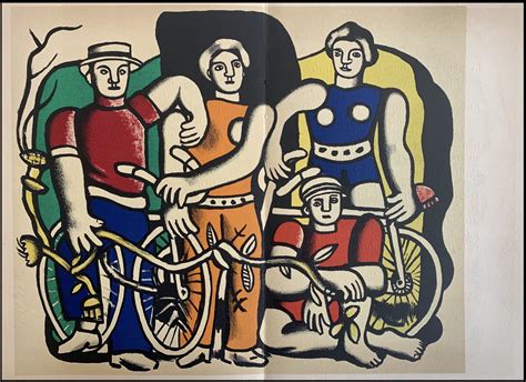 Pochoir Fernand Léger Les Cyclistes 1952 GALERIE 41