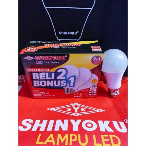 Jual LAMPU LED SHINYOKU TRIO SERIES 12 WATT ISI 3 PCS Shopee Indonesia