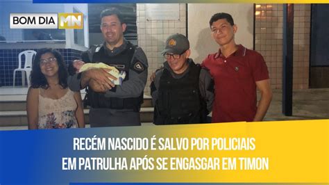 Recém nascido é salvo por policiais em patrulha após se engasgar em