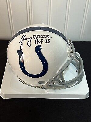 Lenny Moore Signed Baltimore Colts Mini Helmet Jsa W Hof