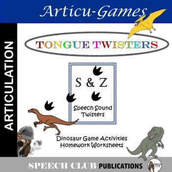 S/Z Tongue Twisters by Speech Club Publications | TpT