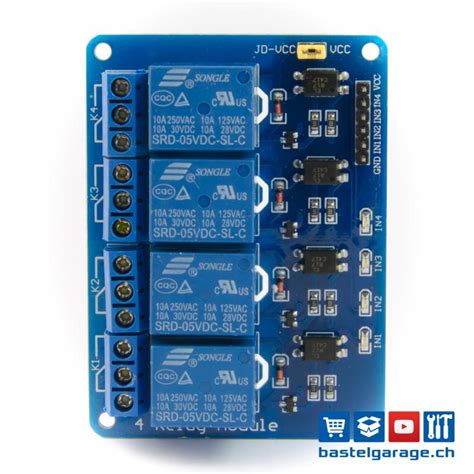 4 Kanal Relais Modul Bastelgarage Elektronik Online Shop