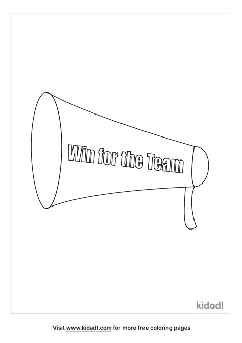 Cheer Megaphone Coloring Pages