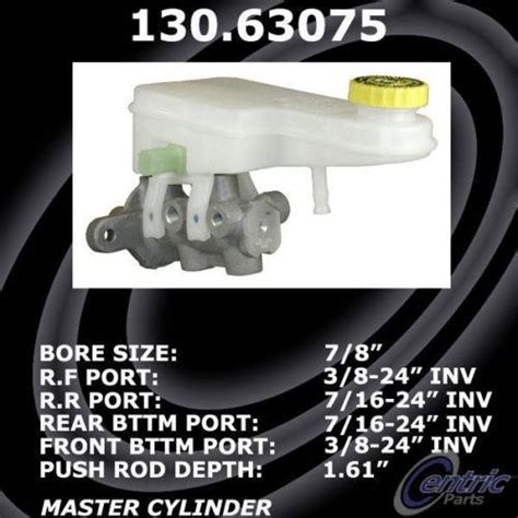 Purchase Centric Brake Master Cylinder Preferred Premium