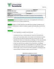 Modelación Financiera Act 8 docx Reporte Nombre Nombre del curso