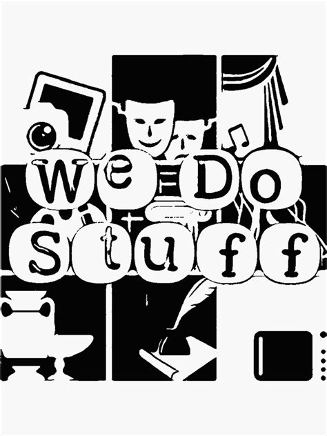 We Do Stuff Black Logo Sticker By Cwefoundation Redbubble