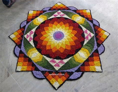 Most Beautiful Pookalam Designs For Onam Festival