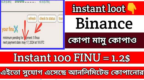 Binance Instant Offer Instant Finu Binance Exchange Offer