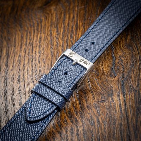 GLC Straps Cinturino M5 Pelle Saffiano Blu