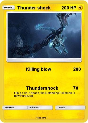 Pok Mon Thunder Shock Killing Blow My Pokemon Card