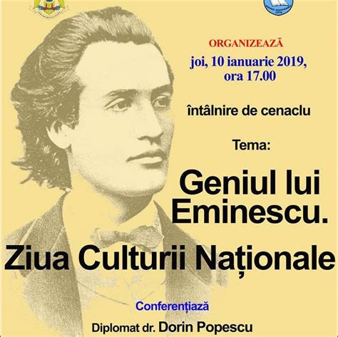 Geniul lui Mihai Eminescu Ziua Culturii Naționale Eveniment