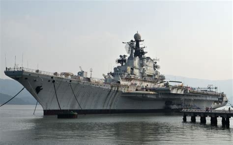 Former Soviet aircraft carrier Minsk catches fire in China