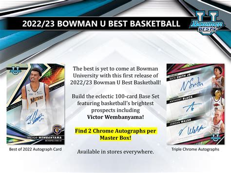 2022 23 TOPPS BOWMAN UNIVERSITY BEST BASKETBALL HOBBY製品情報 Trading