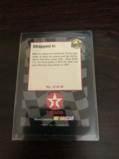 Maxx Texaco Star Team Davey Allison Strapped In Ebay