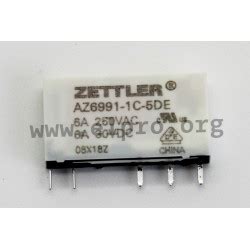 Zettler Pcb Relays A Changeover Or Normally Open Contact Az