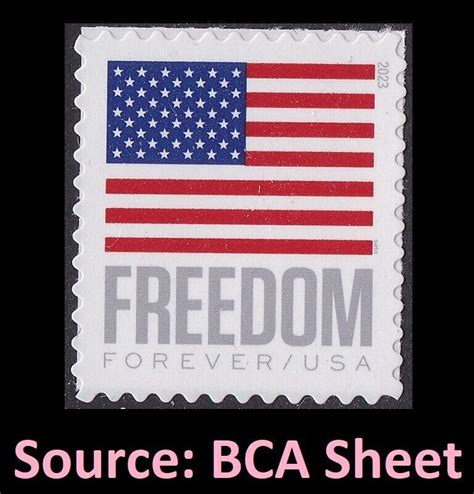 Us Flag Freedom Forever Single 1 Stamp From Bca Sheet Mnh 2023