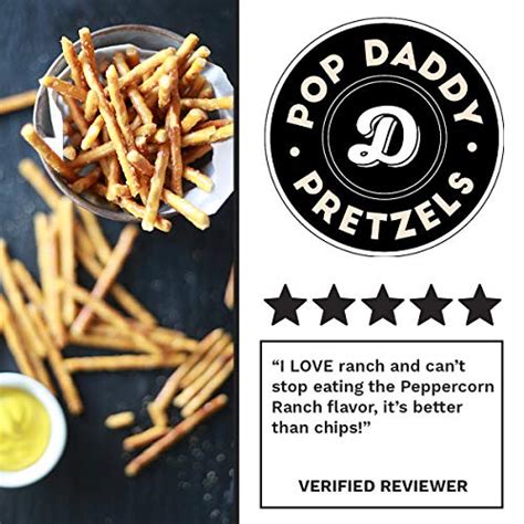 Pop Daddy Variety 7 5oz Bold Flavored Pretzel Sticks 6 Pack Garlic