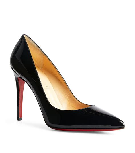 Womens Christian Louboutin Black Pigalle Patent Pumps Harrods Uk