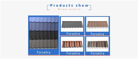 Forsetra Flat Stone Coated Steel Roof Tile China Roof Tile And Metal Tile