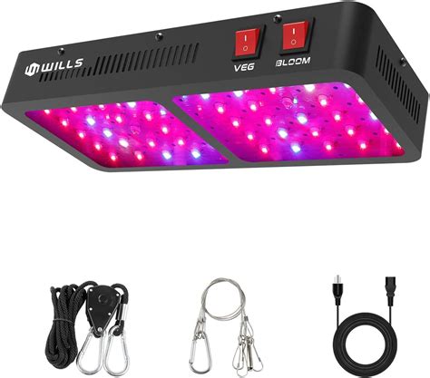 Wills 600w Led Grow Light Full Spectrum Dual Switch And Dual Chips Plant Light With