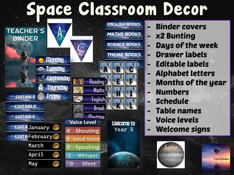 SPACE Themed Classroom Decor and Display Set | Teaching Resources