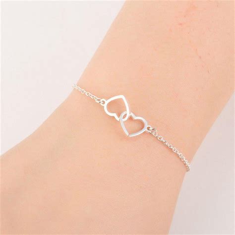 Jewelry Collection Hartjes Armband Open Dubbele Hart