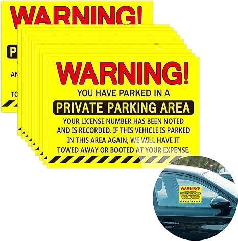 Amazon Private Parking Violation Stickers Warning You Have