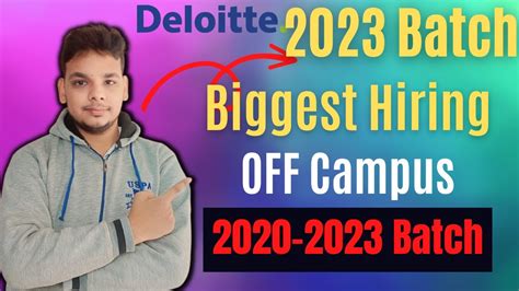 Latest Hiring OFF Campus Drive For 2023 Batch Deloitte Hiring 2020