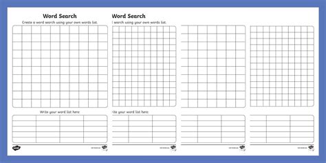 Blank Word Search Sheet Teacher Made Twinkl